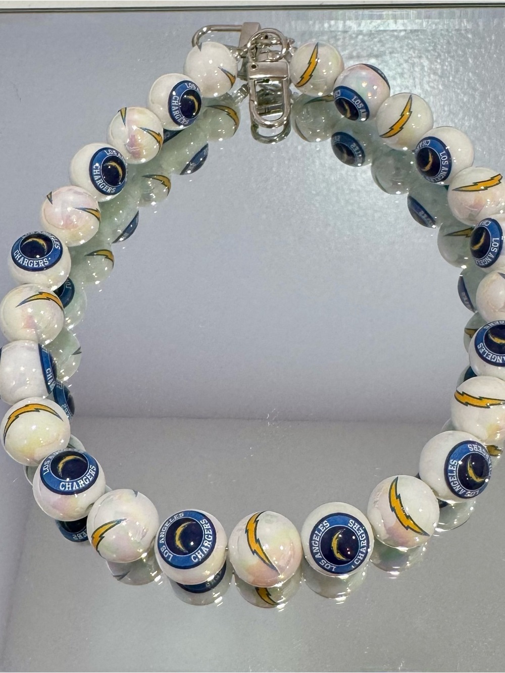 New LA Chargers Chargers Bead Bag Chain 18 inches
